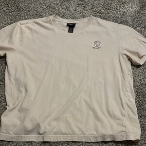 H&M Men's Beige Graphic Tee